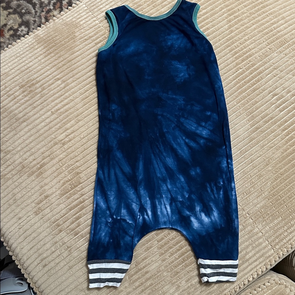 RAGS Navy Blue Sleeveless Romper with Native Feather 2T - Picture 4 of 4